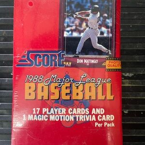 1988 Score Baseball Box with 36 Sealed Packs inside T90